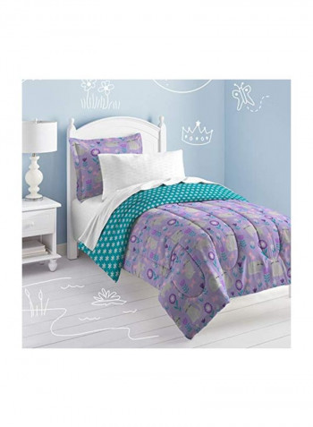 7-Piece Polyester Ultra Soft Comforter Set Polyester Purple/Blue Full