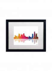 Boston Massachusetts Skyline Wall Art Multicolour 16 x 20inch