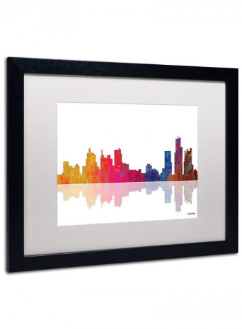 Boston Massachusetts Skyline Wall Art Multicolour 16 x 20inch