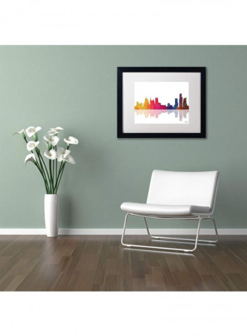 Boston Massachusetts Skyline Wall Art Multicolour 16 x 20inch