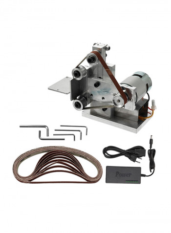Mini Electric Belt Sander Polishing Grinding Machine E5290EU-4 Silver
