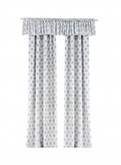 2-Piece Door Curtain With Valance Blue 145x300centimeter