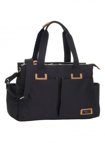 Travel Shoulder Polyester Bag - Black