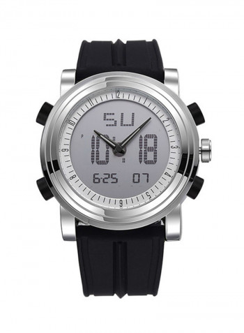 Men's Waterproof Silicone Multifunctional Analog/Digital Watch NNSB03704554