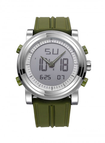 Men's Waterproof Silicone Multifunctional Analog/Digital Watch NNSB03704556