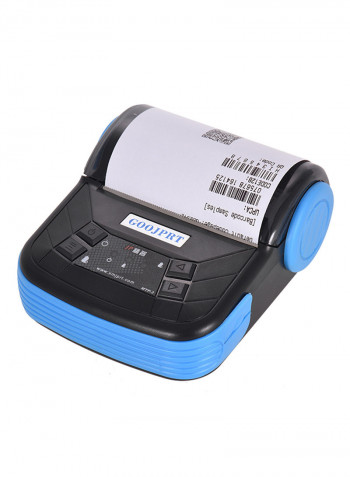Portable Thermal Printer 15.0 x 13.7 x 8.3centimeter Black/Blue