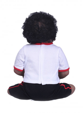 Cloth Body Lifelike Toddler Doll With Stuffed Toy 47 x 15 x 21centimeter