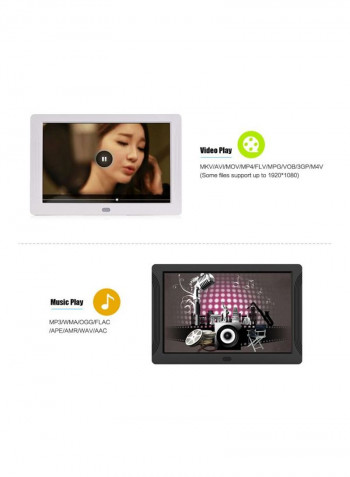 LED Digital Photo Frame With Remote Control Black