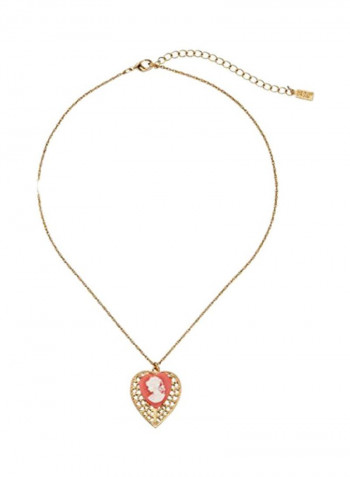 Gold Plated Heart Shaped Pendant Necklace