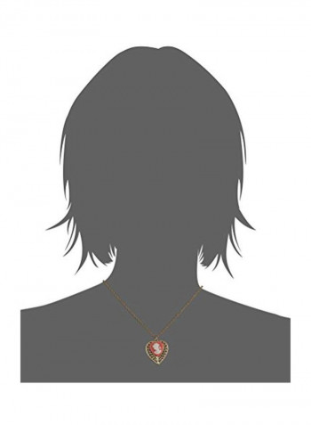 Gold Plated Heart Shaped Pendant Necklace