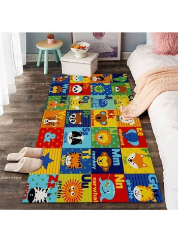 Animals Printed Anti-Slip Rug Multicolour 80x180cm