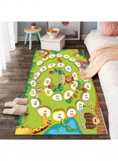 Cartoon Animal Pattern Rug Multicolour 80x180cm