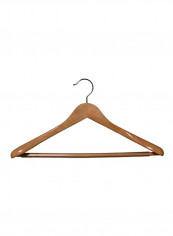 Pack Of 12 Wood Hanger Brown/Silver 2inch