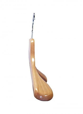 Pack Of 12 Wood Hanger Brown/Silver 2inch