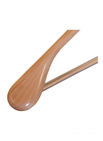 Pack Of 12 Wood Hanger Brown/Silver 2inch