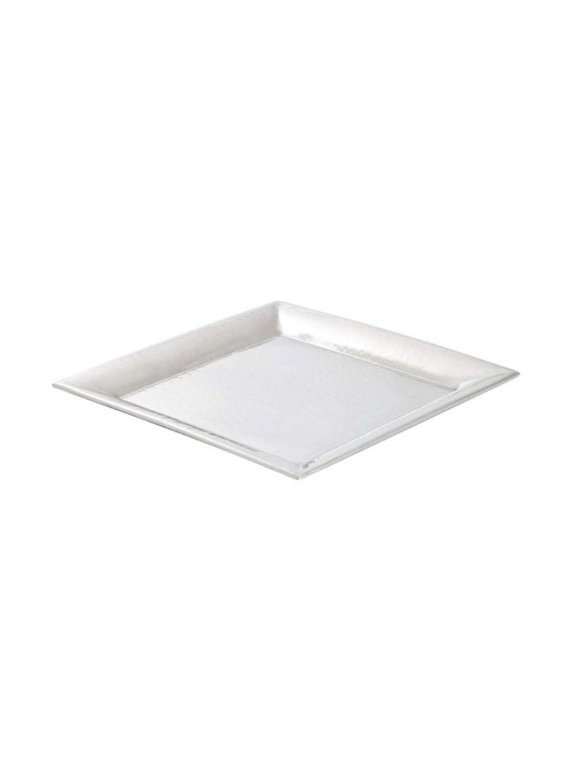 Stainless Steel Square Serving Tray Silver 16inch