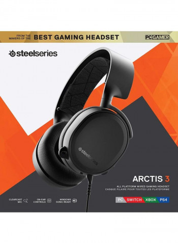 Arctis Over Ear Headphones With Mic Black