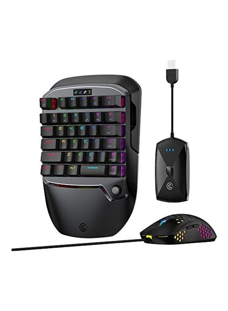 Gaming Keyboard And Mouse For Ps4, Xbox One, Nintendo Switch, Pc, Gamesir Vx2 Aimswitch Wireless Keyboard And Mouse Adapter With Rgb Backlit, Controller Adapter For Computer