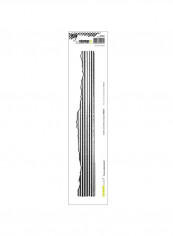 Torn Corrugated Cardboard Designed Cling Stamp Clear/Black