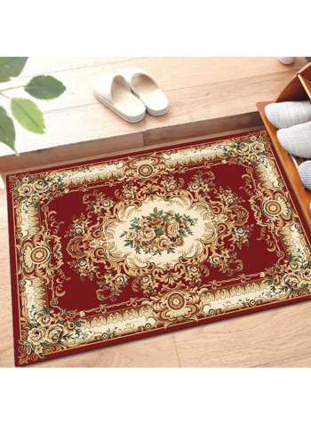 European Luxurious Floral Pattern Floor Mat Multicolour 80(W)x180 (L)centimeter
