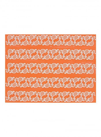 Vase Printed Decorating Mat Orange/White 11.8x15.8x11.8inch