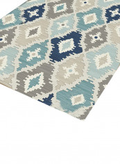 Geometric Pattern Bedside Carpet Multicolour 80(W)x180 (L)centimeter