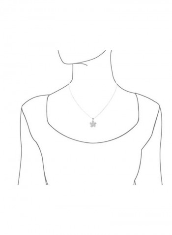 925 Sterling Silver Plumeria Pendant Necklace