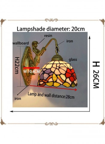 Retro Stained Glass Wall Lamp Multicolour