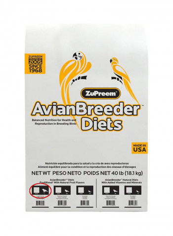 Avianbreeder Diets Fruitblend Dry Food 18.14kg
