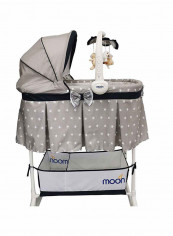 4 In 1 Convertible Soffy Baby Cradle - Dark Grey