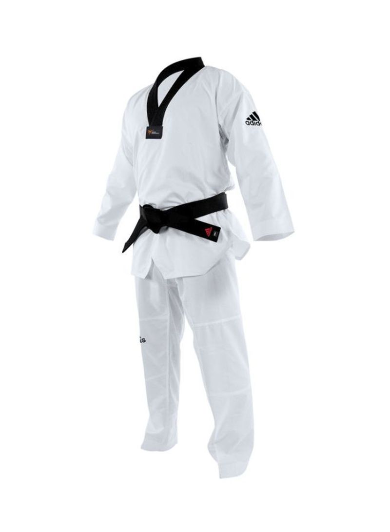 ADI-CONTEST Taekwondo Uniforn - White/Black, 140cm 140cm
