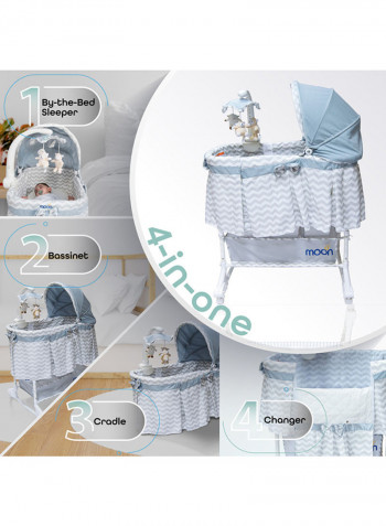 4 In 1 Convertible Soffy Baby Craddle - Grey