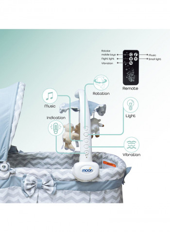 4 In 1 Convertible Soffy Baby Craddle - Grey