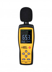 Digital LCD Sound Level Monitoring Tester Yellow/Black 210 x 65 x 28millimeter