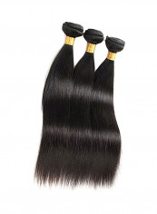 Pack Of 3 Brazilian Straight Hair Extension Bundles Black 12inch