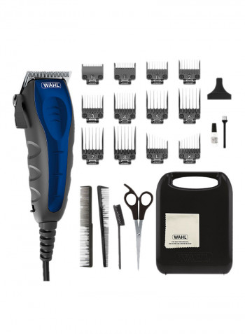 22-Piece Clipper Self-Cut Personal Haircutting Set Blue/Grey 3.35x7.72x11.22inch
