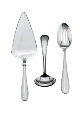 3-Piece Flatware Serving Set Silver