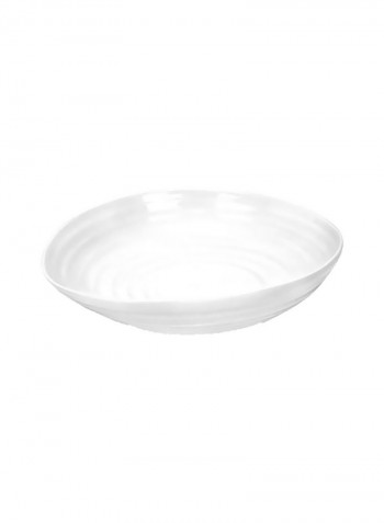 4-Piece Porcelain Pasta Bowl White 9inch