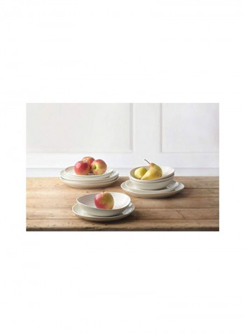 4-Piece Porcelain Pasta Bowl White 9inch