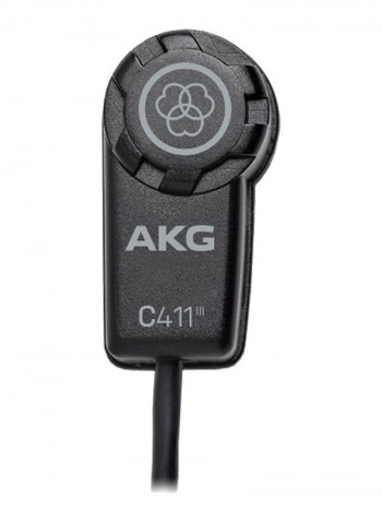 Miniature Condenser Vibration Pickup With Mini XLR Connector Black