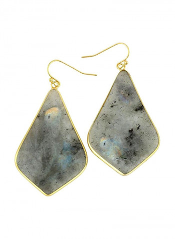 Alloy Quartz Studded Dangle Earrings