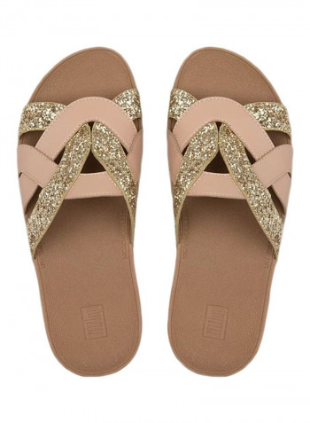 Edit Leather Slip-on Casual Sandals Beechwood