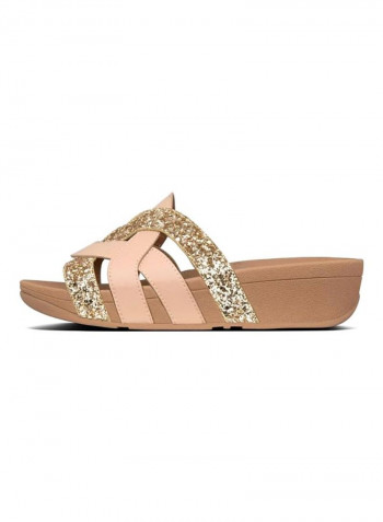 Edit Leather Slip-on Casual Sandals Beechwood