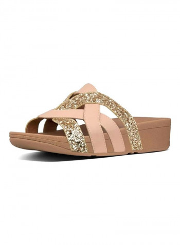 Edit Leather Slip-on Casual Sandals Beechwood