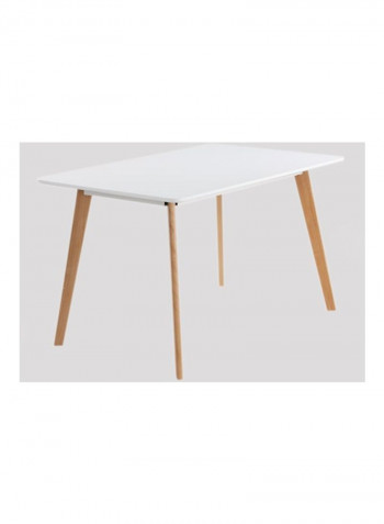 Windsor Dining Table White/Beige 120x75x80centimeter