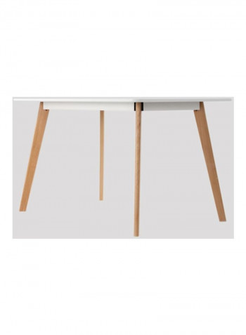 Windsor Dining Table White/Beige 120x75x80centimeter
