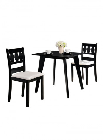3-Piece Net Dining Set Black/White