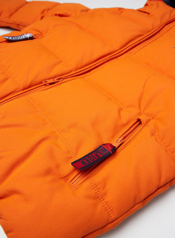 Essential Padded Hooded Jacket Bonfire Orange