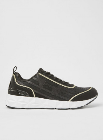 Logo Sneakers Black+Gold