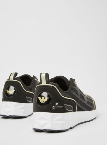 Logo Sneakers Black+Gold